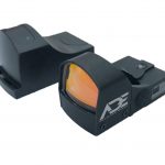 front and back view of ADE Advanced Optics RD3-009-2 Waterproof Crusader Red Dot Reflex Sight